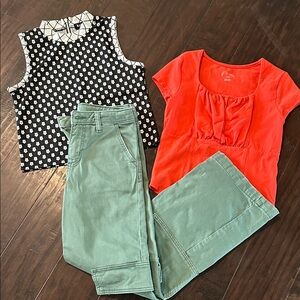 Cute tween back to school girls outfit 8-10 Medium Cargo pants & tops Art Class